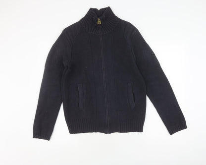 Firetrap Men's Black High Neck Full Zip Jumper S