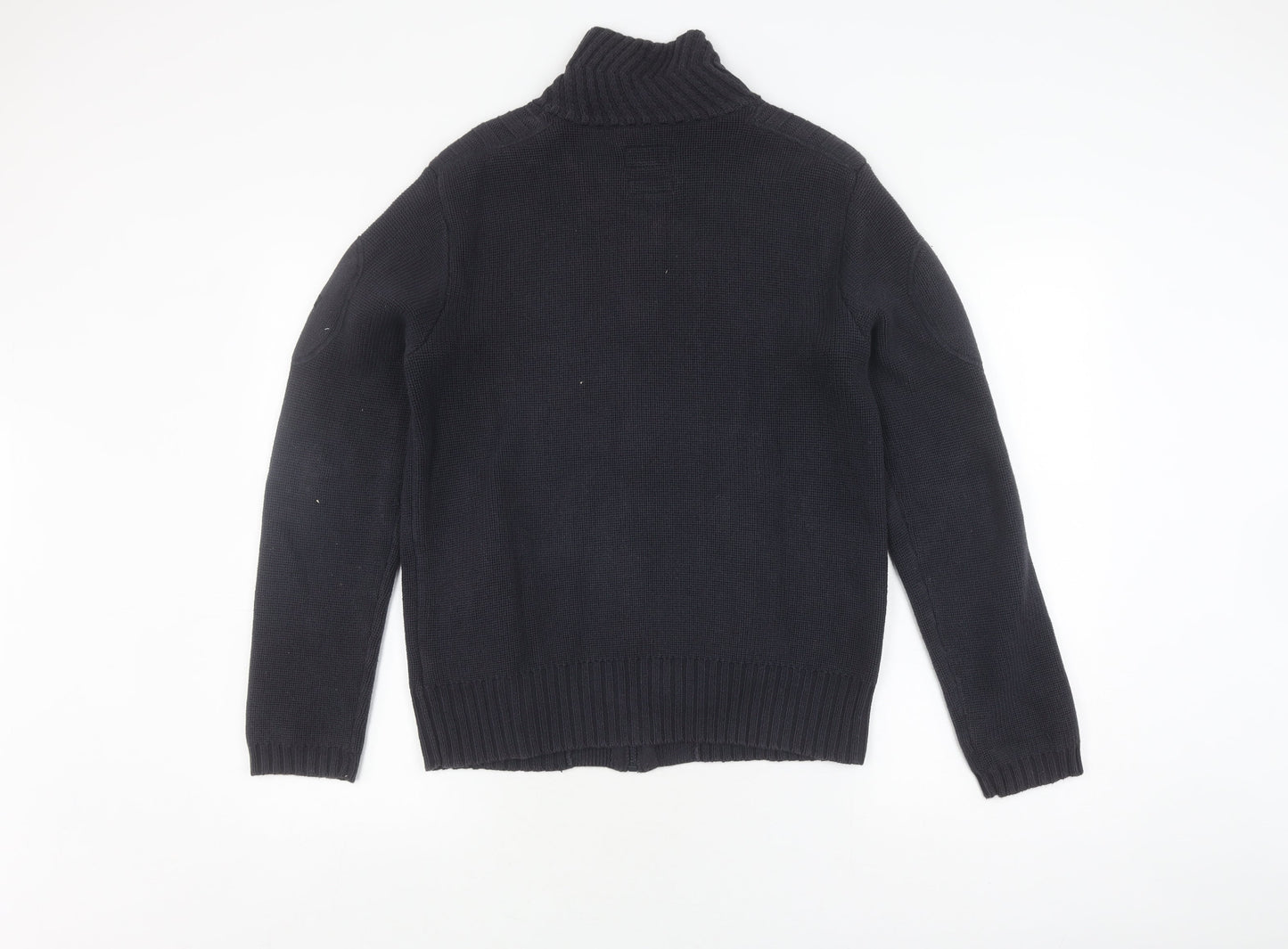 Firetrap Men's Black High Neck Full Zip Jumper S