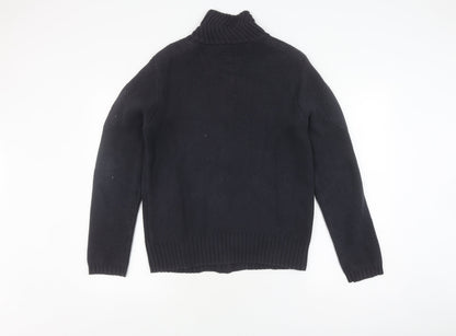 Firetrap Men's Black High Neck Full Zip Jumper S