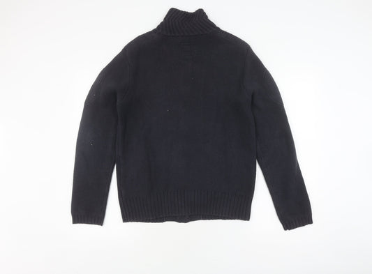 Firetrap Men's Black High Neck Full Zip Jumper S