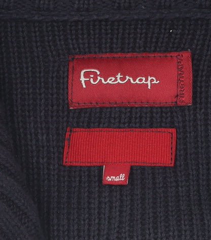 Firetrap Men's Black High Neck Full Zip Jumper S