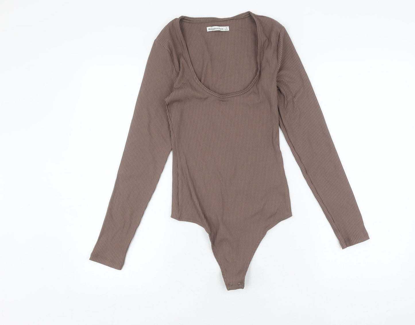 Abercrombie & Fitch Women's Brown Scoop Neck Bodysuit - S