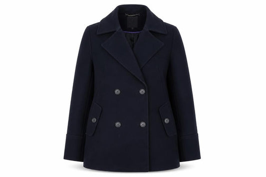 Womens UK Size 14 Jasper Conran Black Pea Coat