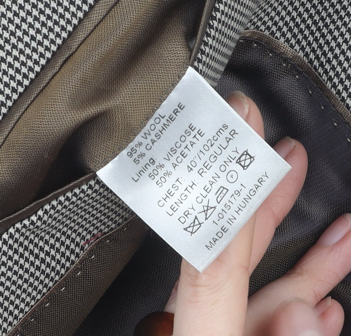 Mens UK Size 40 Daniel Hechter Regular Grey Suit Jacket