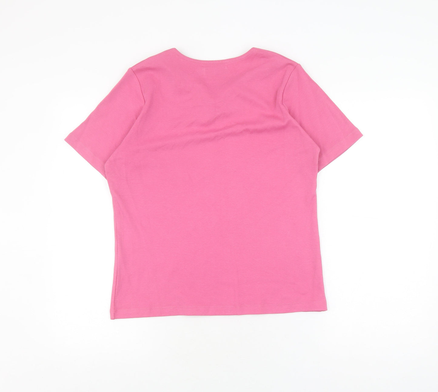 Womens UK Size 10-12 Honor Millburn Pink Basic T-Shirt