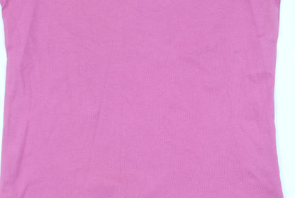 Womens UK Size 10-12 Honor Millburn Pink Basic T-Shirt
