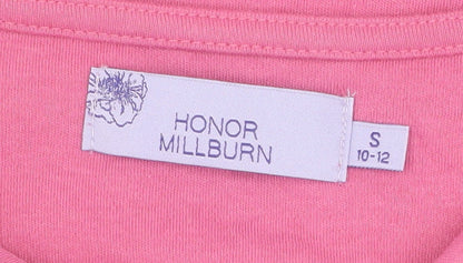 Womens UK Size 10-12 Honor Millburn Pink Basic T-Shirt