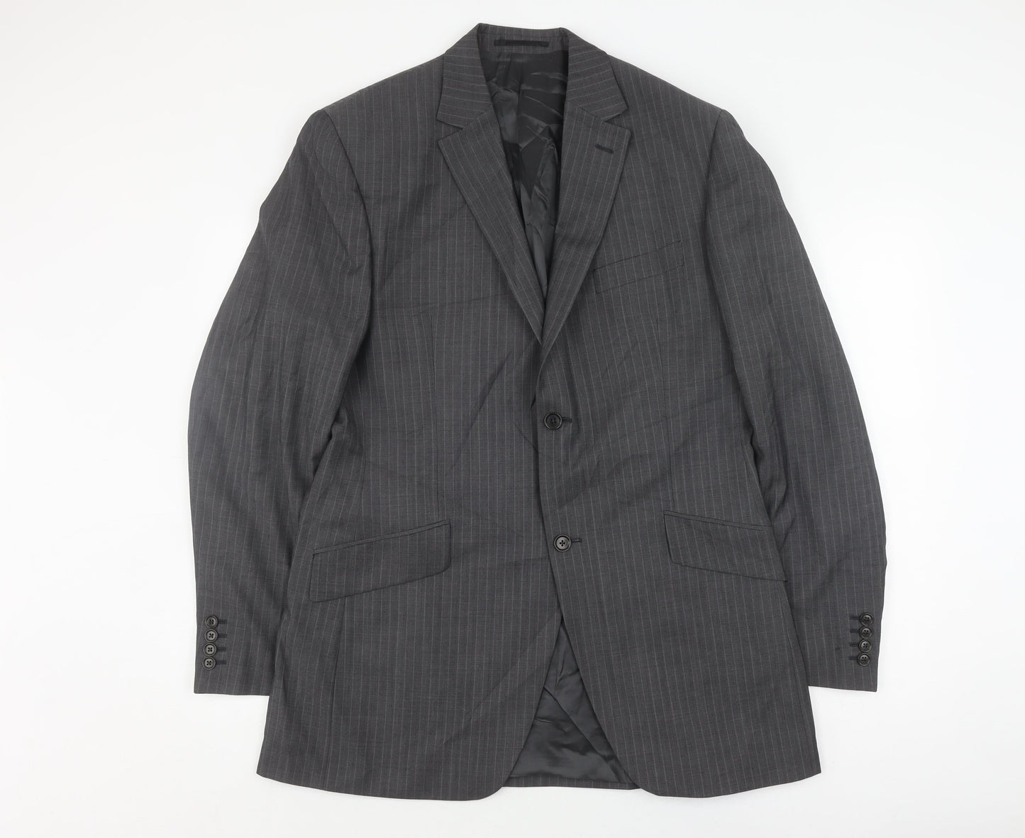 Austin Reed Men's Grey Wool Blazer 42L Classic Formal