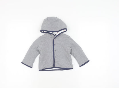Jasper Conran Unisex Blue Striped Hooded Jumper, 3-6 Months