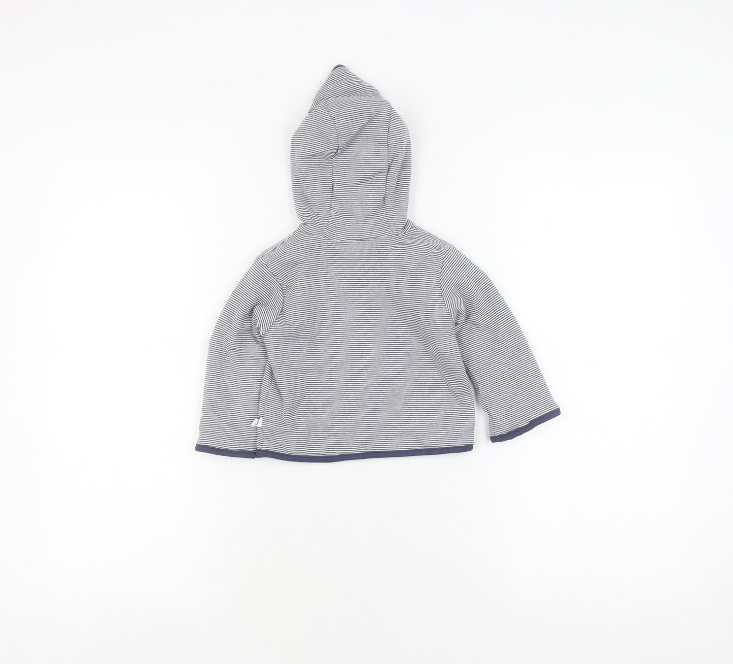 Jasper Conran Unisex Blue Striped Hooded Jumper, 3-6 Months
