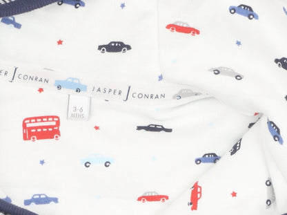 Jasper Conran Unisex Blue Striped Hooded Jumper, 3-6 Months
