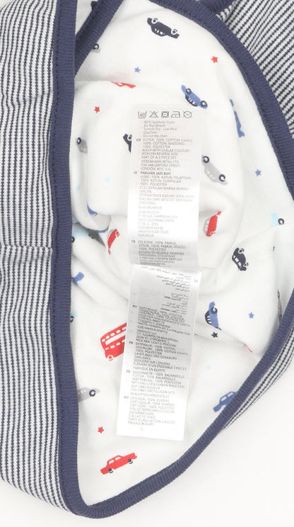 Jasper Conran Unisex Blue Striped Hooded Jumper, 3-6 Months