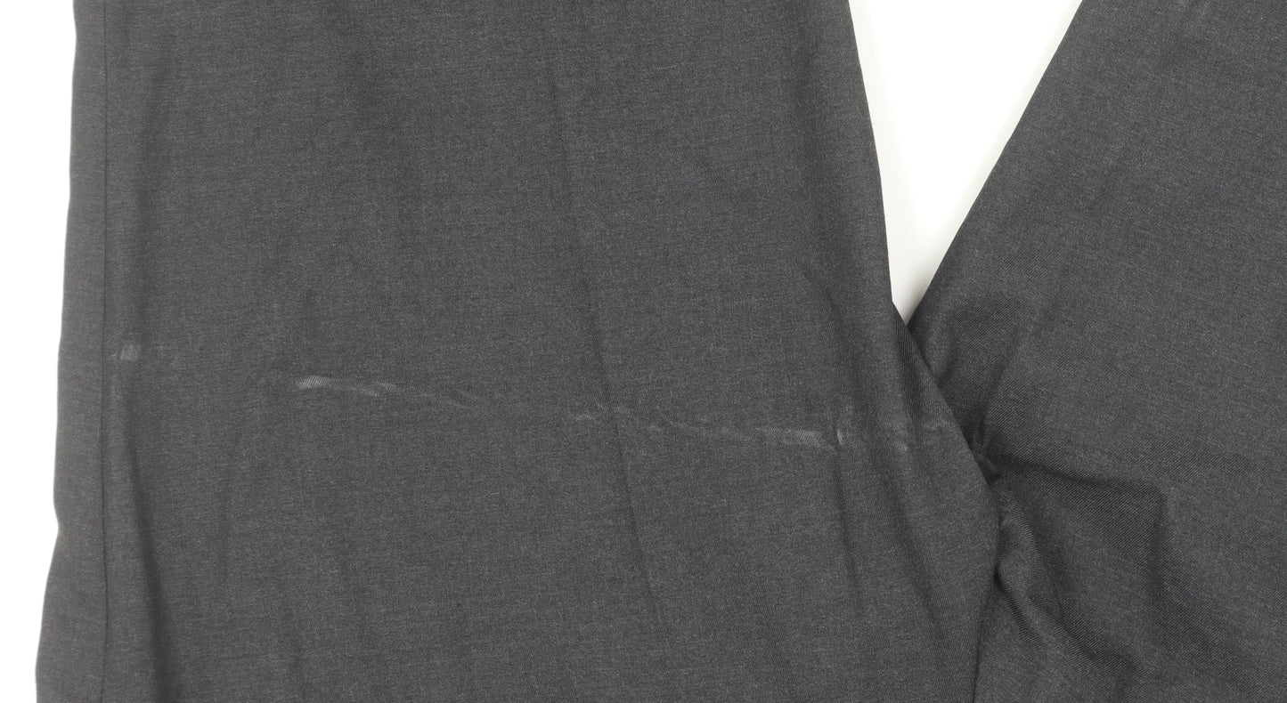 Moss Esq Men's Black Dress Pants 38 Regular Fit