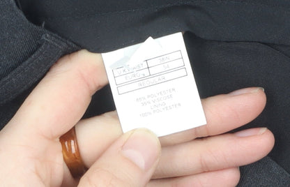 Moss Esq Men's Black Dress Pants 38 Regular Fit