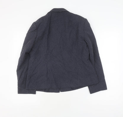 Eastex Women's Blue Polka Dot Suit Jacket Size 12