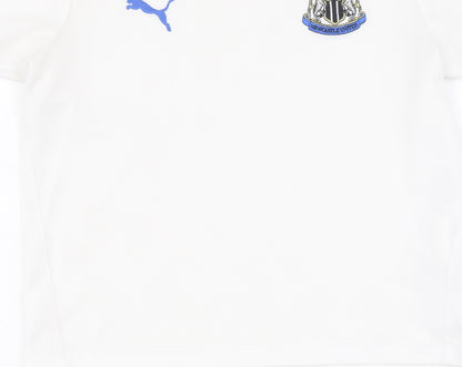 Puma Boys White Medium Football Jersey T-Shirt
