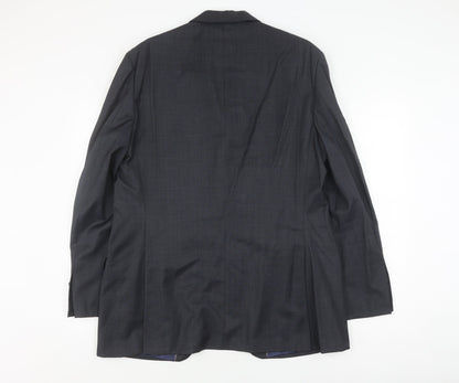 Austin Reed Men's Grey Wool Blazer 44R, Single-Breasted