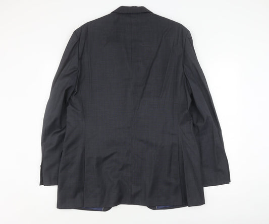 Austin Reed Men's Grey Wool Blazer 44R, Single-Breasted