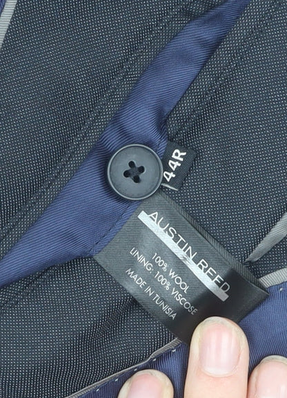 Austin Reed Men's Grey Wool Blazer 44R, Single-Breasted