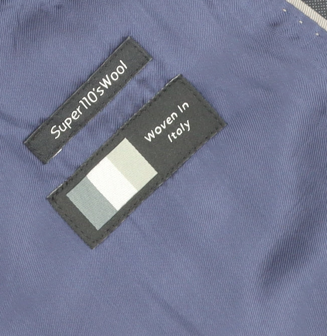 Austin Reed Men's Grey Wool Blazer 44R, Single-Breasted