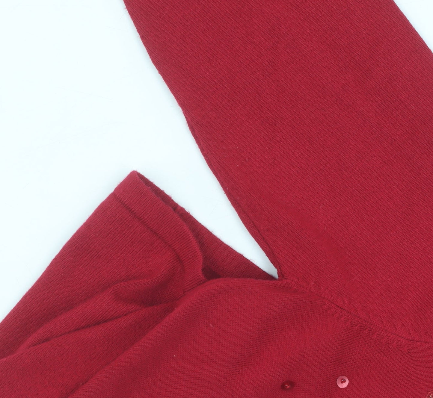 Eastex Women's Red Sequin Pullover Jumper Size 10