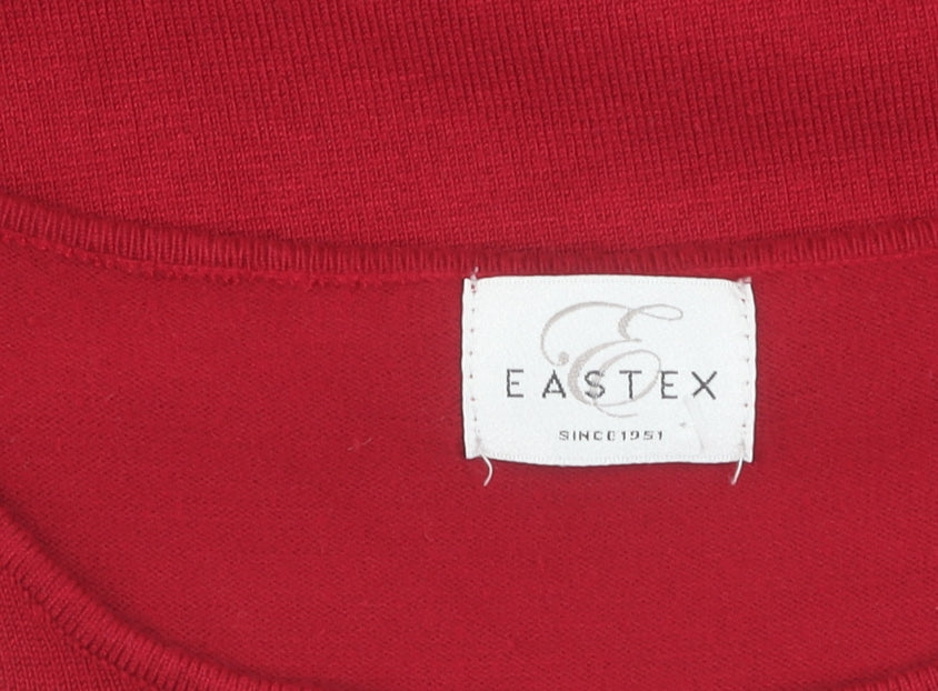 Eastex Women's Red Sequin Pullover Jumper Size 10