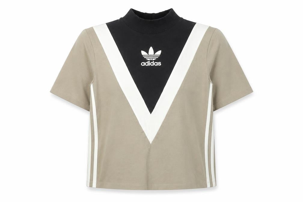 Womens UK Size 4 adidas Multicoloured Cropped T-Shirt