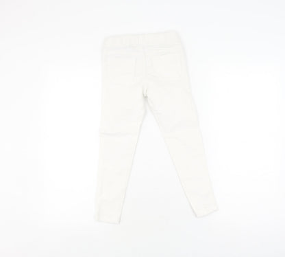 Tommy Hilfiger Girls White Jegging Trousers, Size 5, Slim Fit