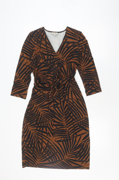Hobbs Women's Brown Black Sheath Dress Size 10