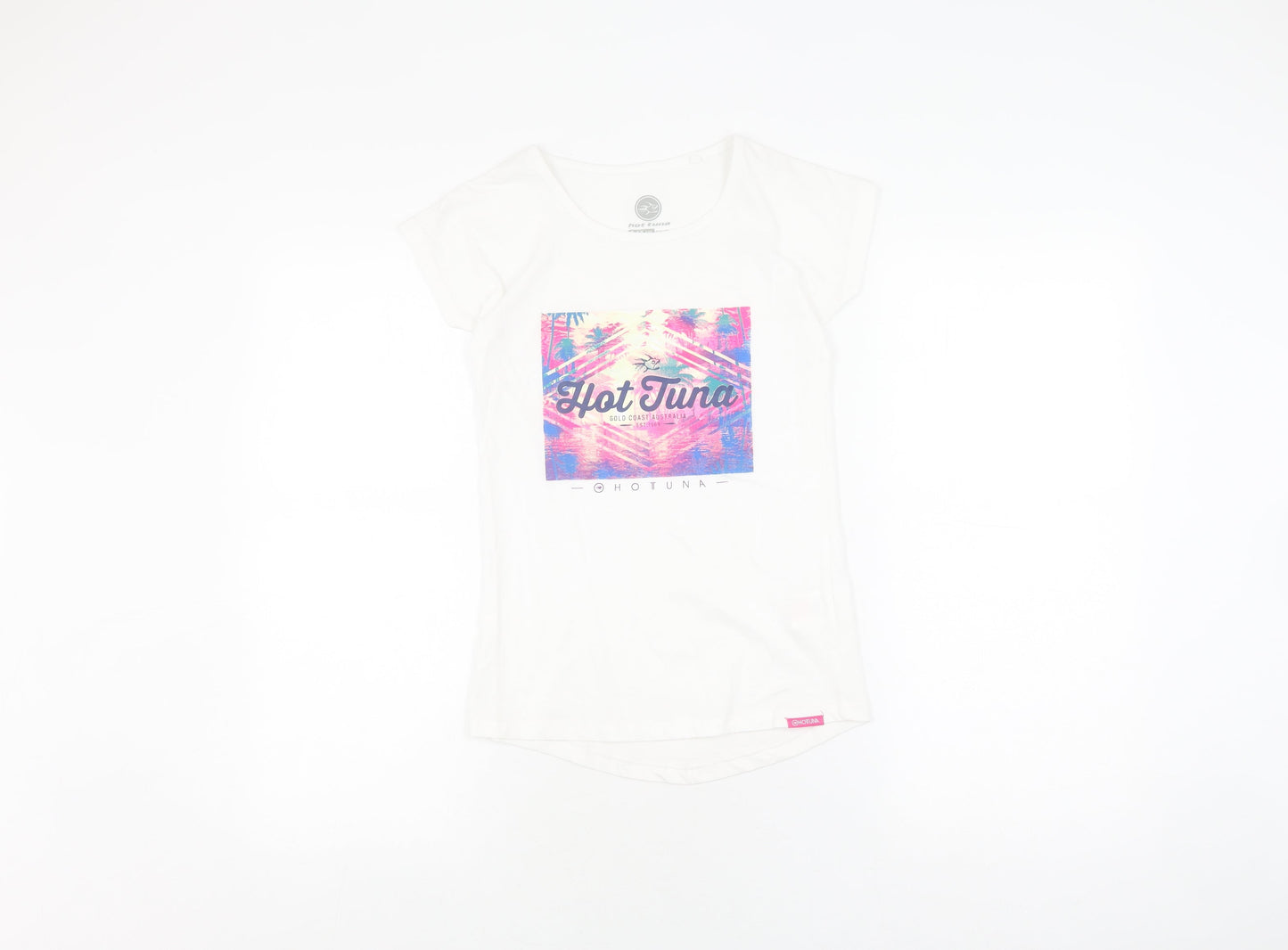 Hot Tuna Girls White Graphic Print T-Shirt 9-10 Years