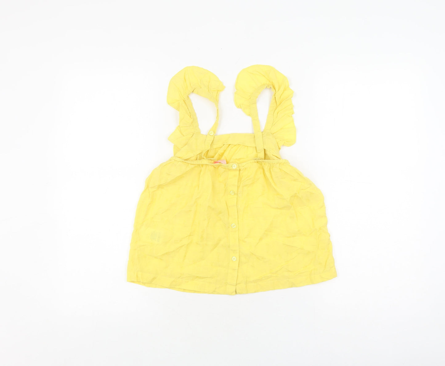 Jigsaw Girls Yellow Blouse 10-11 Years Sleeveless Button Top
