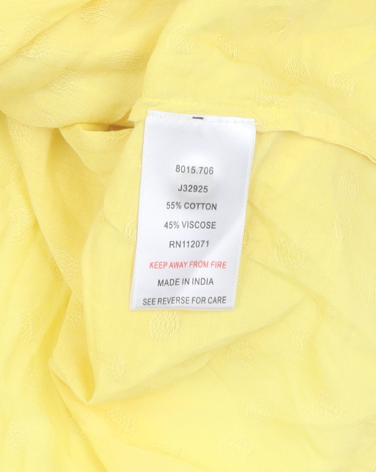 Jigsaw Girls Yellow Blouse 10-11 Years Sleeveless Button Top