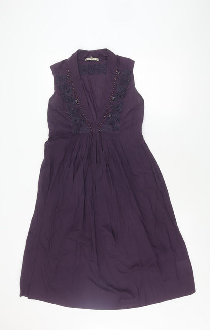 Jigsaw Women's Purple A-Line Dress, Size 8