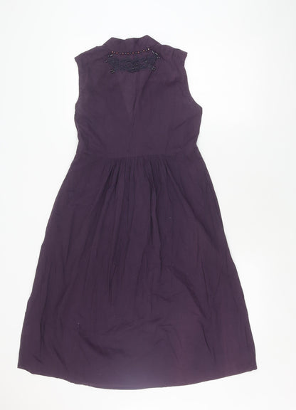 Jigsaw Women's Purple A-Line Dress, Size 8