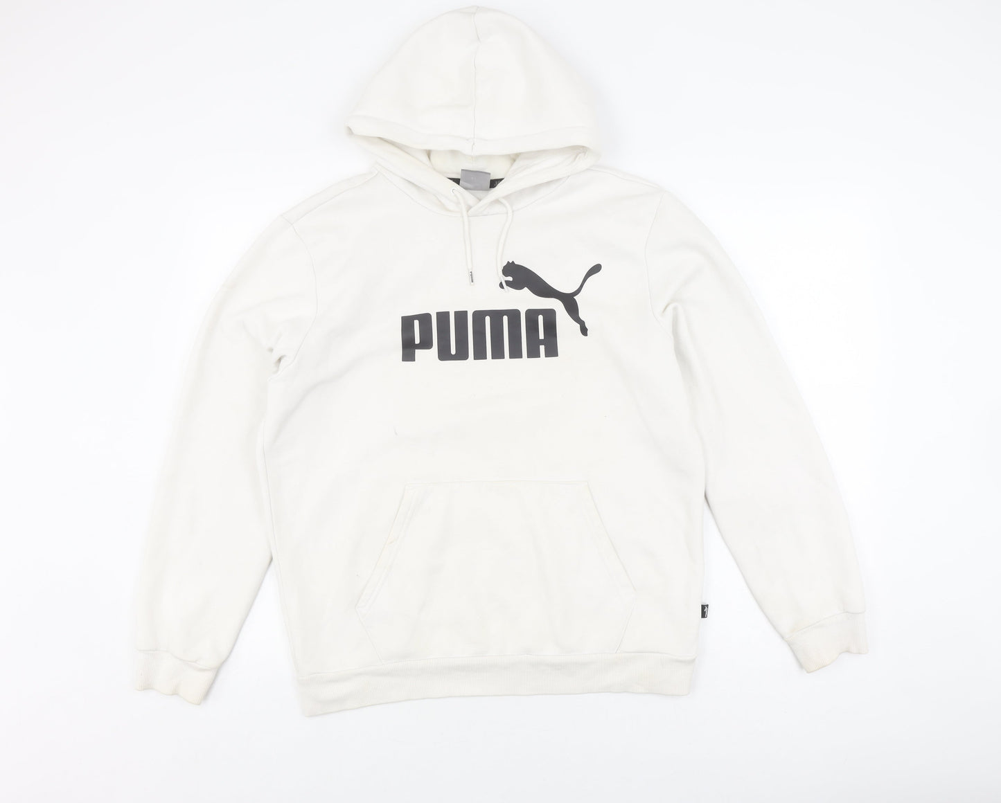 Mens UK Size M PUMA White Pullover Hoodie