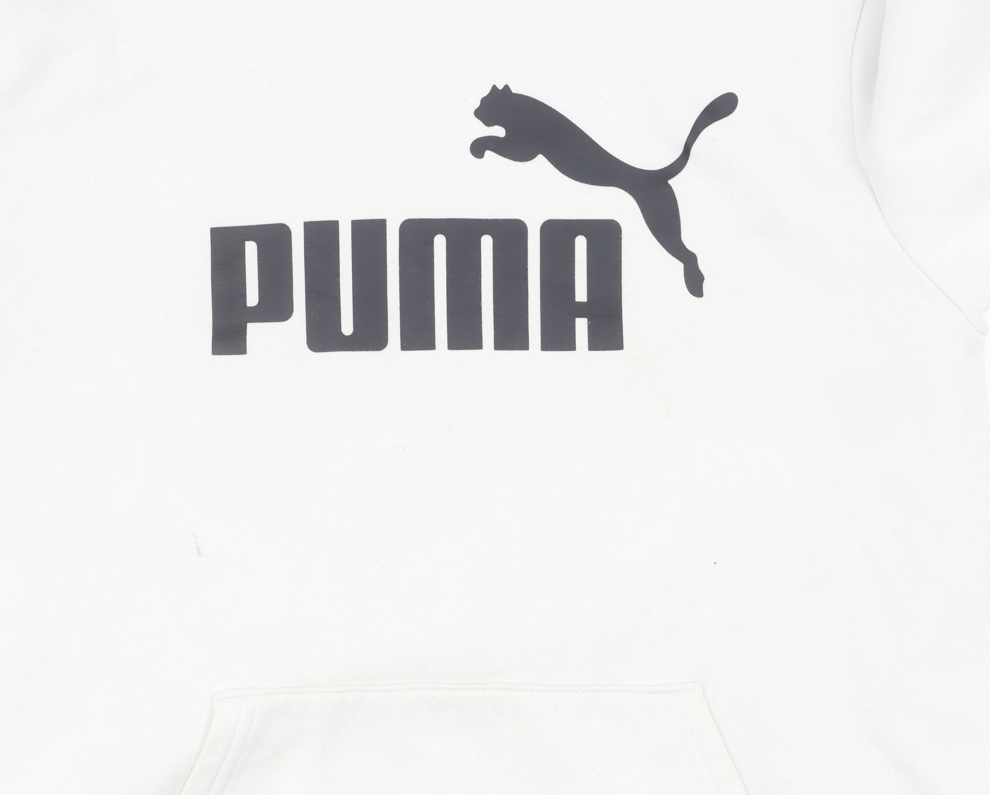 Mens UK Size M PUMA White Pullover Hoodie