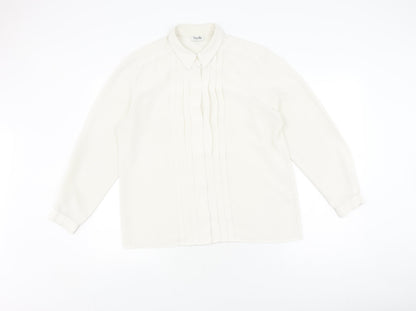 Viyella Women's White Button-Up Blouse Size 12