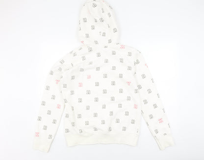 Roxy Women's White Logo Pullover Hoodie L