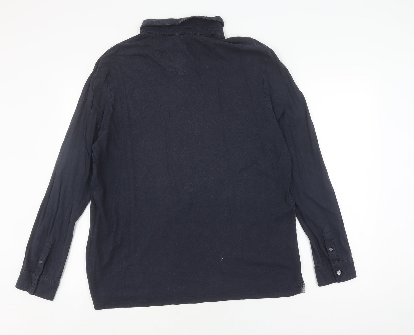 Jasper Conran Men's Black Long Sleeve Polo Size L