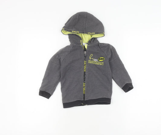 Batman Boys Grey Full Zip Hoodie 2-3 Years