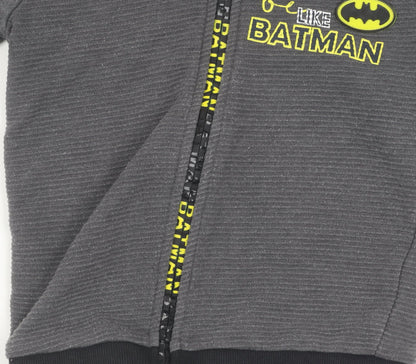 Batman Boys Grey Full Zip Hoodie 2-3 Years