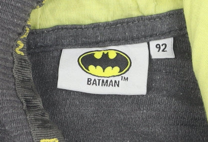 Batman Boys Grey Full Zip Hoodie 2-3 Years