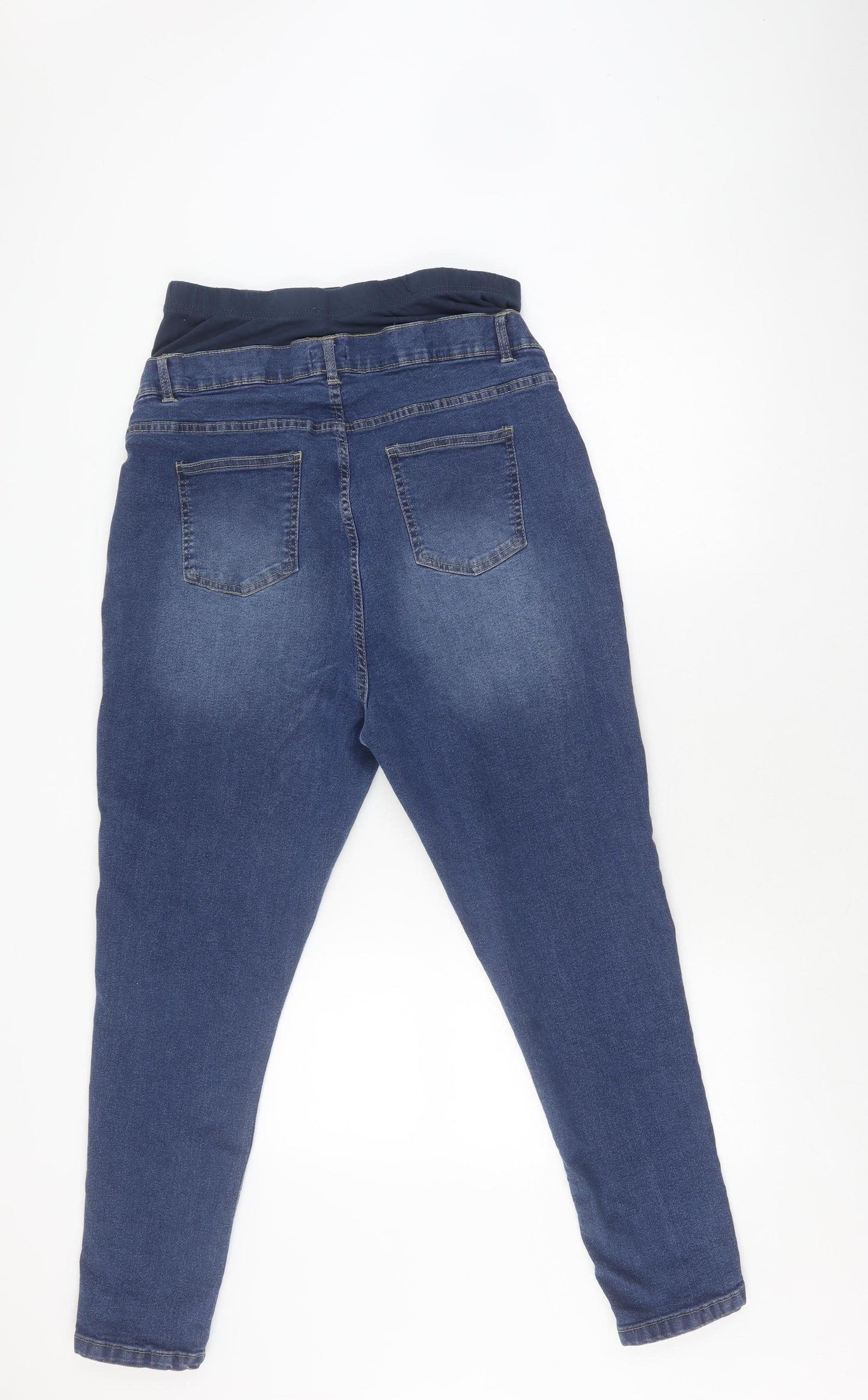 Boohoo Women's Blue Skinny Maternity Jeans Size 16