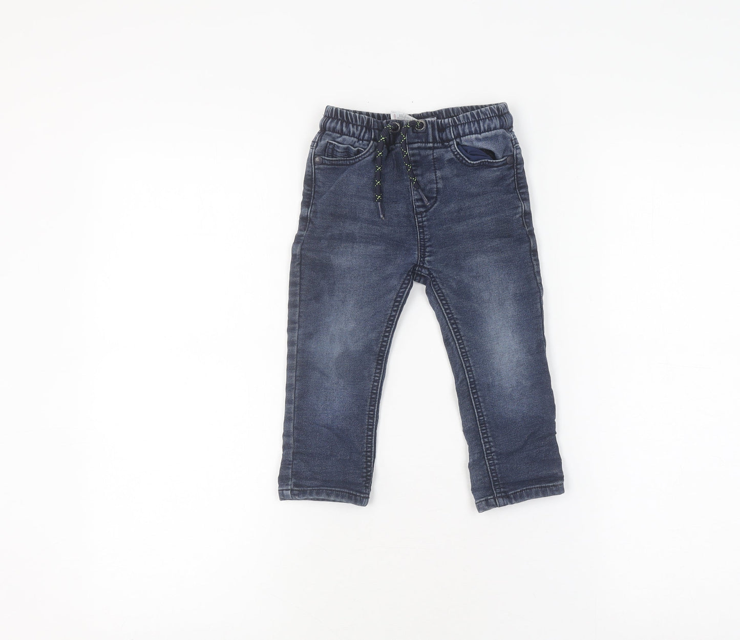 Next Unisex Blue Jogger Jeans 24 Months Cotton Blend