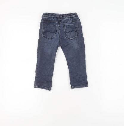 Next Unisex Blue Jogger Jeans 24 Months Cotton Blend