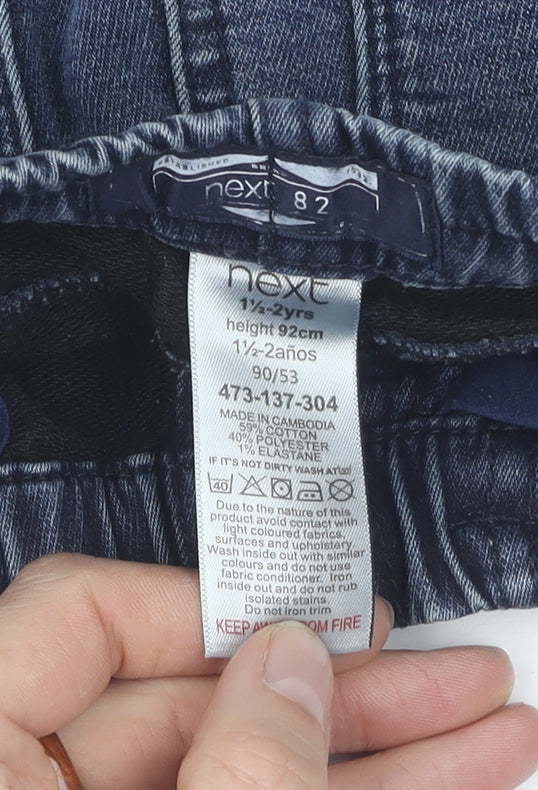Next Unisex Blue Jogger Jeans 24 Months Cotton Blend
