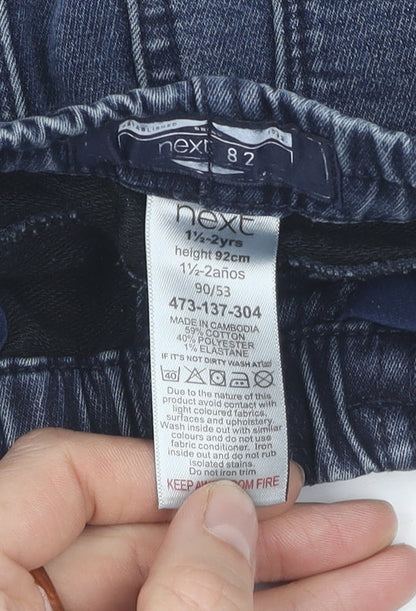Next Unisex Blue Jogger Jeans 24 Months Cotton Blend