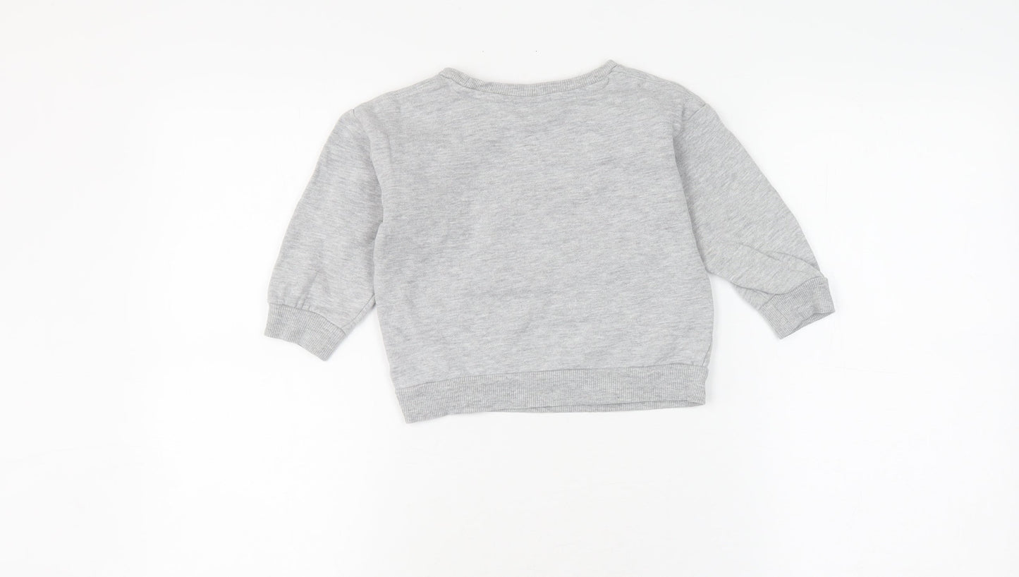 Disney Boys Grey Sweatshirt 2-3 Years Graphic Pullover