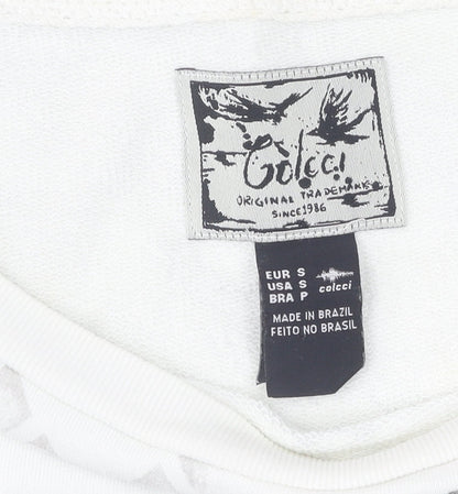 Colcci Women's White Graphic Print Pullover Sweatshirt S