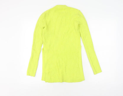 Topshop Women's Yellow Mock Neck Pullover Jumper - Size S